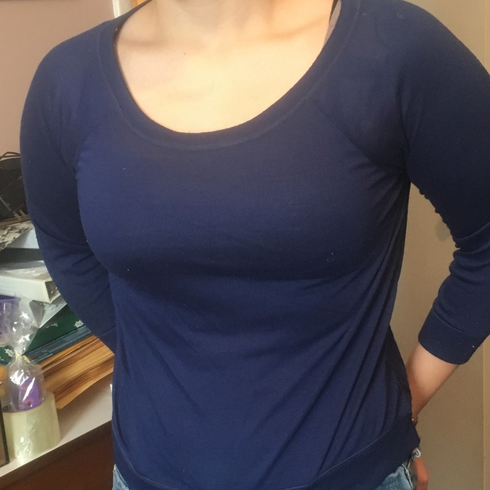 Aerie blue sleep shirt w/ jeweled buttons on back